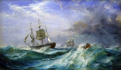1854年、クリミア戦争（1854年～1856年）での出来事。 作： Oswald Walters Brierly