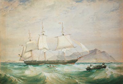HMSホーネット、1861 作： Oswald Walters Brierly