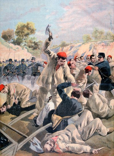 ガイアナにおけるフランスのアナキストの反乱、1894 作： Oswaldo Tofani