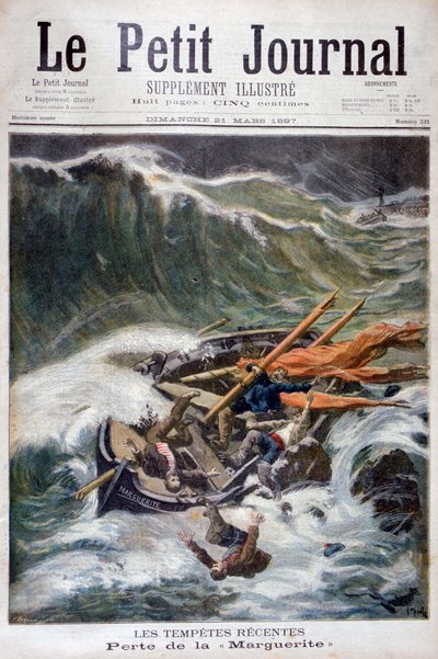釣り船マルグリットの喪失、1897年 作： Oswaldo Tofani