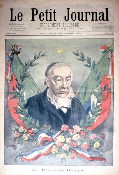 クルーガー大統領、「ルプチジャーナル」の表紙、1900年12月2日（カラー彫刻） 作： Oswaldo Tofani