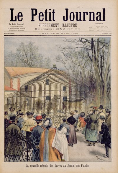 ジャルダンデプラントの新しいワイルドキャットハウス、「Le Petit Journal」、1895年3月31日 作： Oswaldo Tofani
