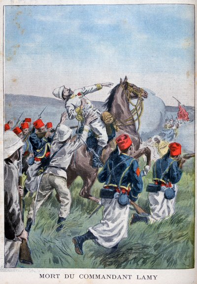 指揮官ラミーの死、クーセリの戦い、1900年4月22日。 作： Oswaldo Tofani