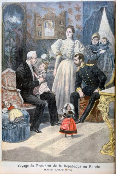ロシアの皇帝ニコラス2世とフランス共和国大統領フェリックスフォール、1897年 作： Oswaldo Tofani