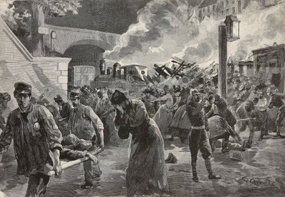 サンマンド列車事故現場での被災者と救助者（7月26日 作： Oswaldo Tofani