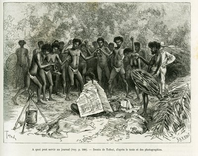 新聞って何に使うの？トファーニが描いた「Chez les cannibales, Voyage dans le nord-est de l