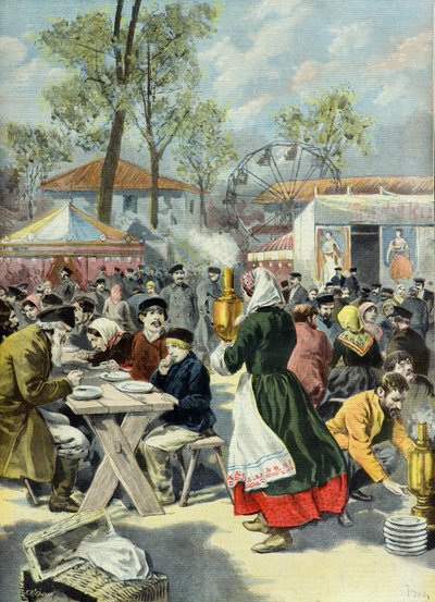 ニコライ2世の戴冠式当日のロシアでの大衆宴会 作： Oswaldo Tofani