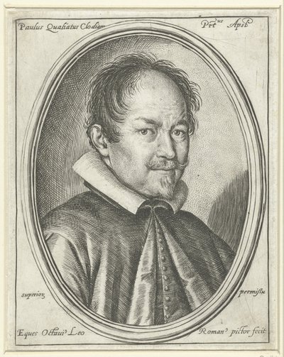 作曲家パオロ・クアリアティの肖像 c. 1555年～1628年、1623年 作： Ottavio Maria Leoni