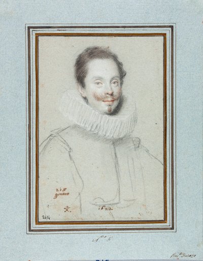 パリ・ピネッリ侯爵の肖像（17世紀） オッタヴィオ・レオーニ（1578-1630）のデッサン（17世紀） ゲーン、ストラーダ・ヌォーヴァ美術館、フォンド・ディセーニ、inv2414 作： Ottavio Mario Leoni