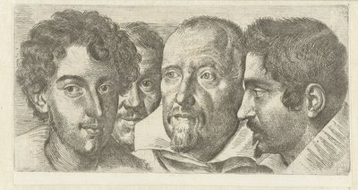 Cosimo Orsino、Cesare Bartolotti、Sigmund LaireのPortret、Ottavio Leoniのzelfportret 作： Ottavio Mario Leoni