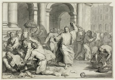 神殿から両替人を追い出すキリスト 作： Ottmar Elliger the Younger