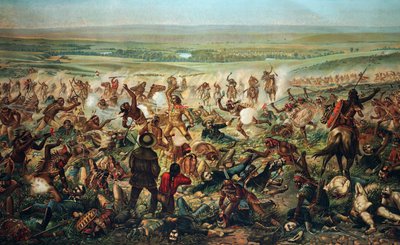カスターのラストスタンド。 1876年の大スー族戦争。 作： Otto Becker