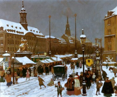 NeustädterMarktのStriezelmarkt 作： Otto Fritzsche