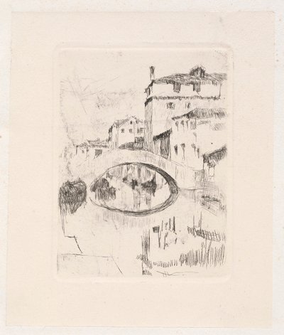 19世紀後半から20世紀初頭の月明かりの下の橋。 作： Otto H. Bacher