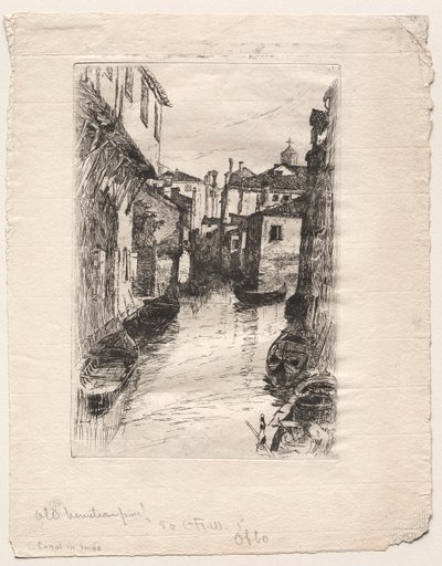 ヴェネツィアの運河、1880年。 作： Otto H. Bacher