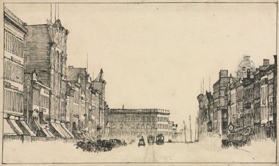 クリーブランドのダウンタウン。 作： Otto H. Bacher