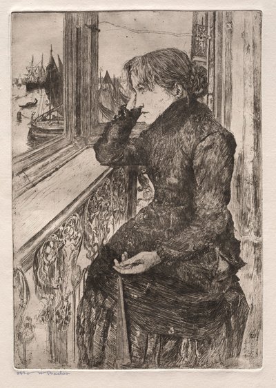 ベニスのエッチング：美しい眺め、1882年。 作： Otto H. Bacher