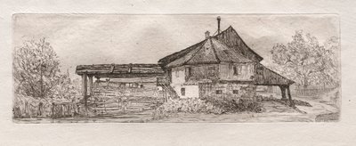1879年、ドナウ川のオールドミル。 作： Otto H. Bacher