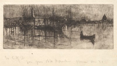 雨の夜、ヴェネツィア、1880年。 作： Otto H. Bacher