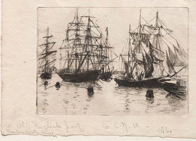 帆船、ヴェネツィア、1880年。 作： Otto H. Bacher