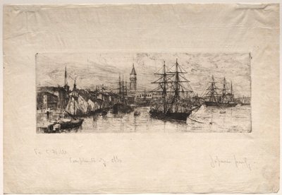 船積みと公爵宮殿、1880年。 作： Otto H. Bacher
