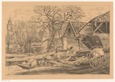 水上の村 作： Otto Hanrath (signed by artist)