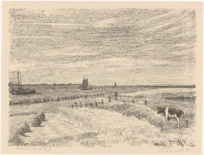 Nes (Ameland) (オブジェクトの元のタイトル) 作： Otto Hanrath (signed by artist)