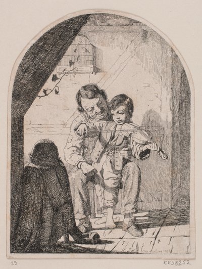 その少年はバイオリンを弾くことを学ぶ 作： Otto Haslund