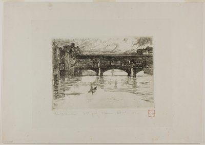ヴェッキオ橋、破壊されたプレート 作： Otto Henry Bacher
