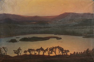 アエラン湖の眺め 作： Otto Hesselbom