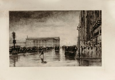 雨の日、ミシガン通り 作： Otto J. Schneider