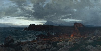 海岸の秋の夕べ、キン 作： Otto Ludvig Sinding
