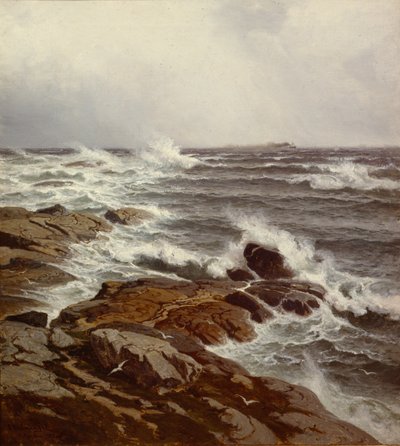 海岸部（キャンバスに油彩） 作： Otto Ludvig Sinding