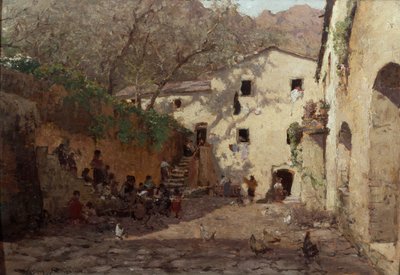 日常生活、イタリア 作： Otto Ludvig Sinding