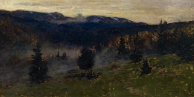 風景（キャンバスに油彩） 作： Otto Ludvig Sinding