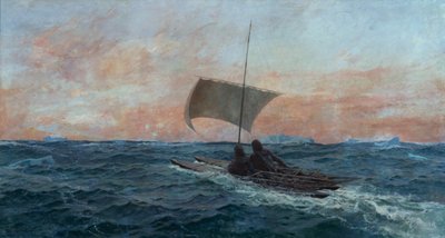 北極海のナンセンとヨハンセン 作： Otto Ludvig Sinding