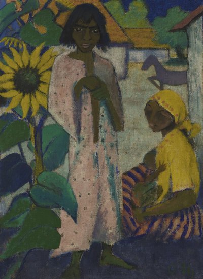ヒマワリとジプシー、1927年。 作： Otto Mueller
