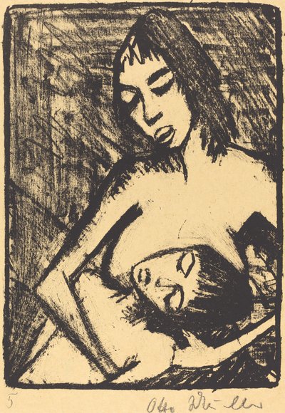 お母さんと子供 作： Otto Müller