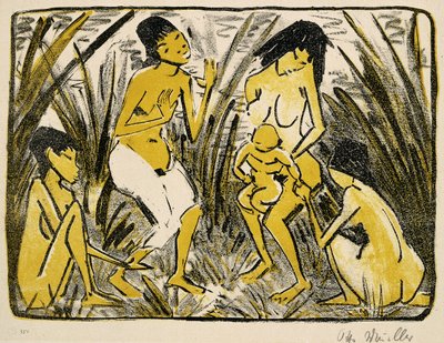 モーセの発見、1920 作： Otto Mueller