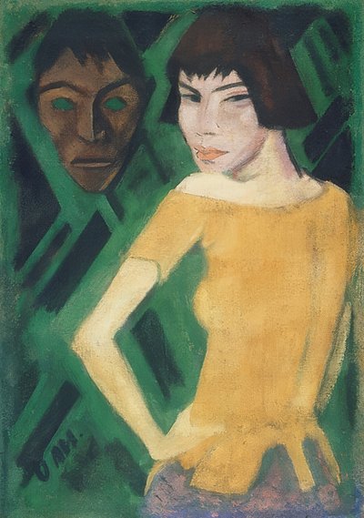 マスク付きマシュカ。 1919-21 作： Otto Mueller