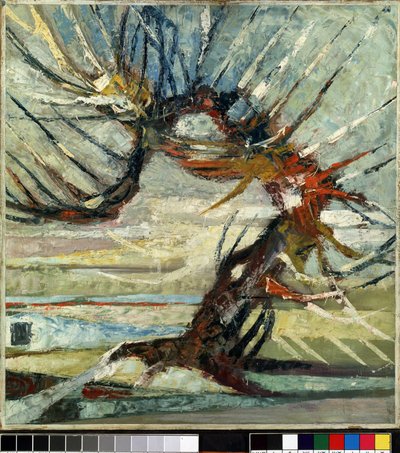 「木」（木）オットー・ミューラー（1874-1930）（表現主義）による絵画、キャンバスに油彩。 Mikalojus Konstantinas Ciurlionis Fine Arts Museum、カウナス、リトアニア 作： Otto Mueller