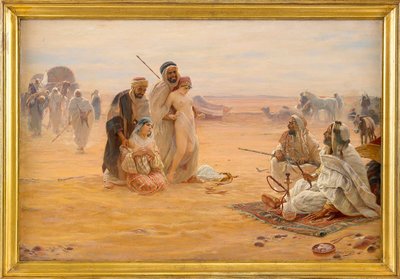 Le marche aux esclaves - The Slave Market - Otto Pilny (1866-1936) 作、油彩、キャンバス 1910 (80x120cm) - 個人蔵 作： Otto Pilny