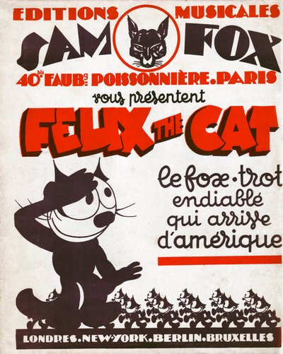 猫のフェリックス。 (彫刻、1930 年頃) 作： Otto and Sullivan Pat Messmer