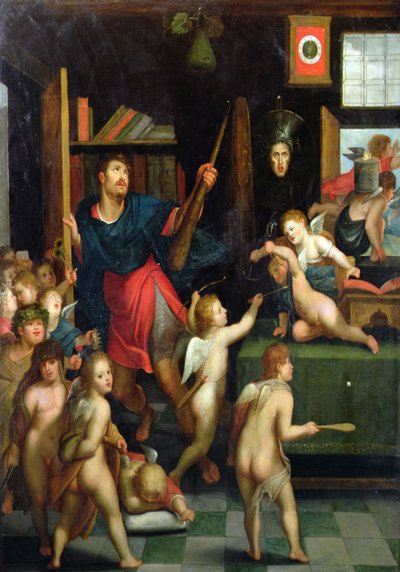 ヘラクレスの選択の寓話（キャンバスに油彩） 作： Otto van (circle of) Veen