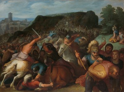 捕らえられたヴァレンティヌス バレンティヌスが捕虜にされる ローマ人に対するバタビア人の反乱に関する12のシリーズの1つ 作： Otto van Veen