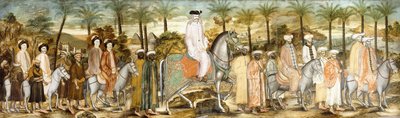 オリエンタルの行列におけるヨーロッパの紳士、1720年頃 作： Ottoman School