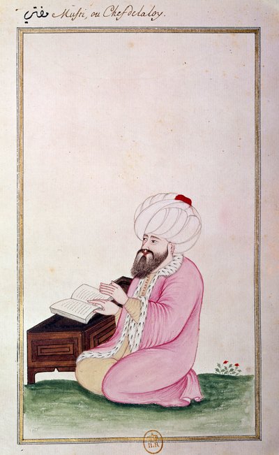 オスマン・アート：ヘッド・オブ・ロー。写本からのプリント 作： Ottoman School