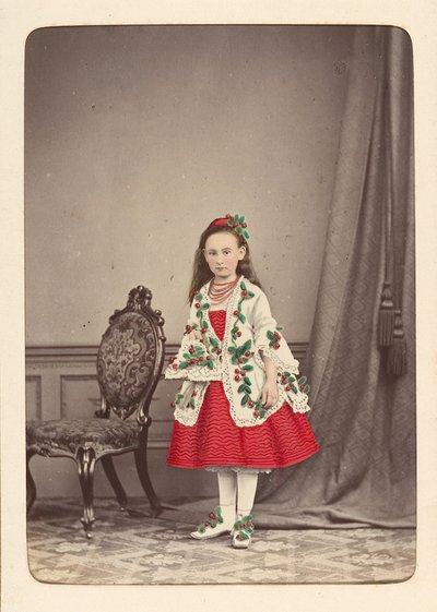 仮装舞踏会の衣装を着た子供たちのフォレット家のアルバム、カリフォルニア州。 1880年。 作： Owen Angel