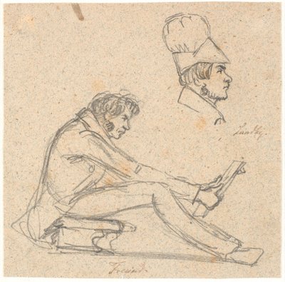 H.E. Freund siddende på en skammel og betragtende en tegning. Foroven t.h. profil portræt af J. Th. Lundbye.   1283162   ja       japanese Successfully Translated  Original: Ladies Trading on Their Own Bottom, October 5, 1810., October 5, 1810. Translat: L 作： P.C. Skovgaard