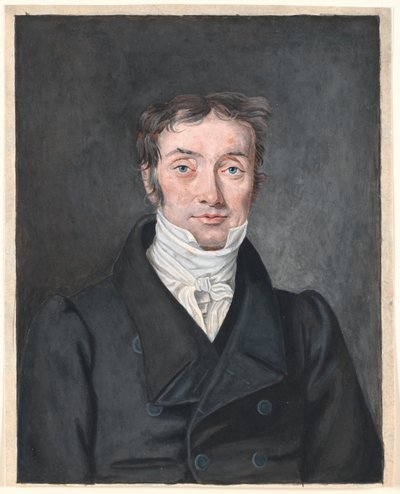 学校教師のハンス イェンセン ヴィスビー (1777 ～ 1870 年) の肖像画。 作： P.C. Skovgaard